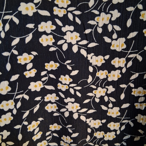 Hayden Los Angeles Elegant Black and White Floral Dress 2XL Cottagecore Tiered - Picture 5 of 15